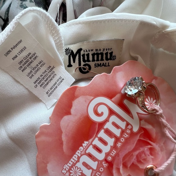 NWT Show Me Your MuMu Godshaw Goddess Gown Ivory Falls Maxi Dress size Small - Picture 8 of 10